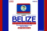 Belize Independence Day Bendera template
