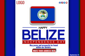Belize Independence Day Flag template