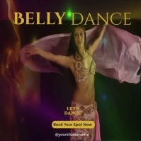 Belly Dance Video Ad Template for Instagram | Animated Motion Poster for Dance Class