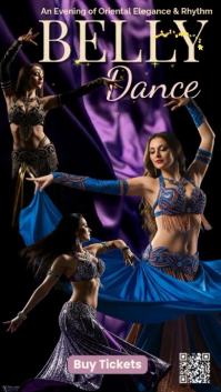 Belly Dance Event Promo Template – Elegant Social Media Poster For Performance & Ticket Sales Instag Reel do Instagram