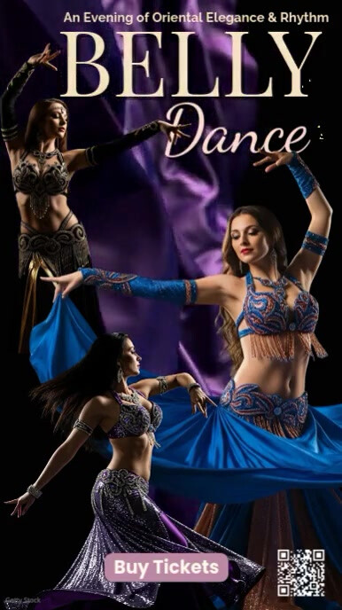 Belly Dance Event Promo Template – Elegant Social Media Poster For Performance & Ticket Sales Instag Instagram Reel