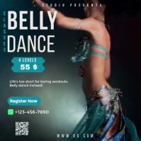 Belly Dance learning ad Instagram Post template