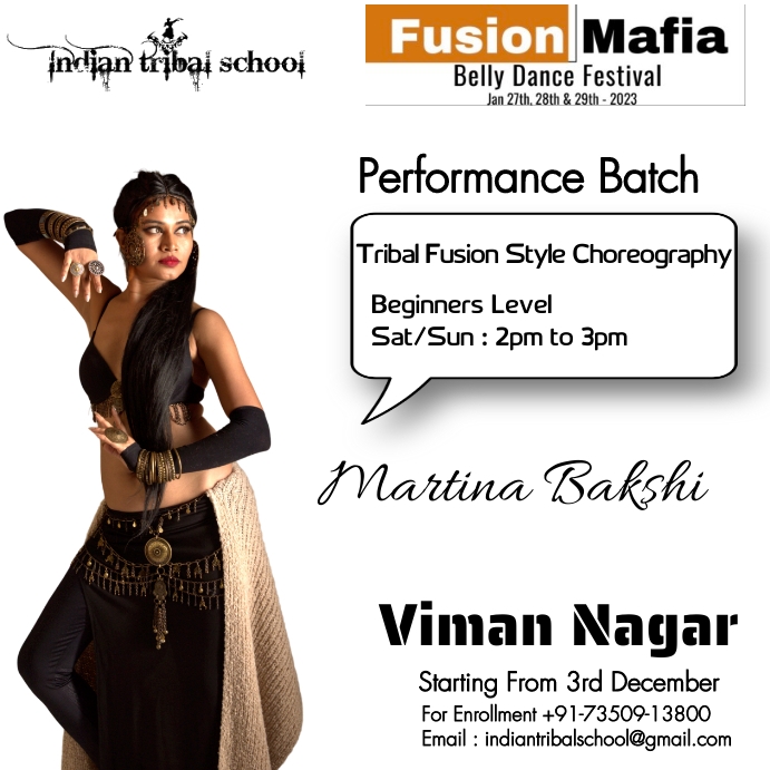 Bellydance classes Pos Instagram template