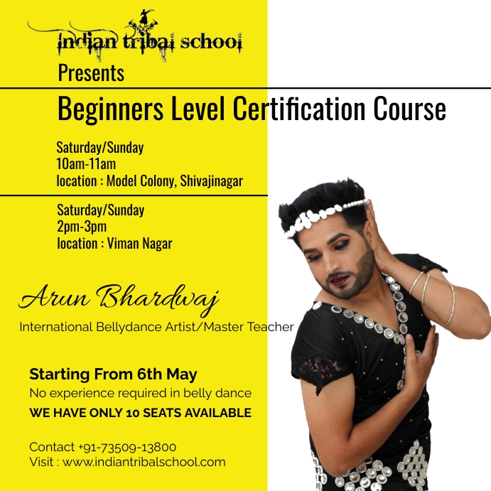 Bellydance classes Post Instagram template