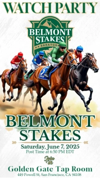 Belmont Stakes 2025 Watch Party Instagram Story Template