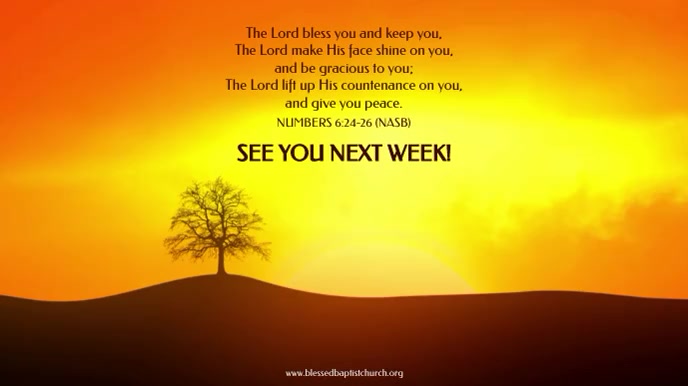 Benediction Numbers 6:24-26 Digital Display (16:9) template