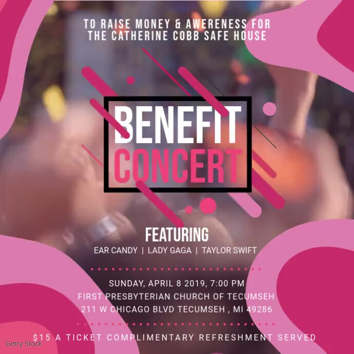 Benefit Musical Concert Square Ad Template Postermywall
