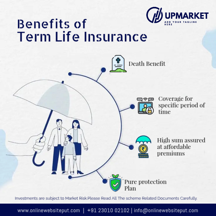 Life Insurance Design Benefits of Term Life Insurance Template | PosterMyWall