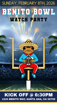 BENITO BOWL Watch Party Instagram Story template