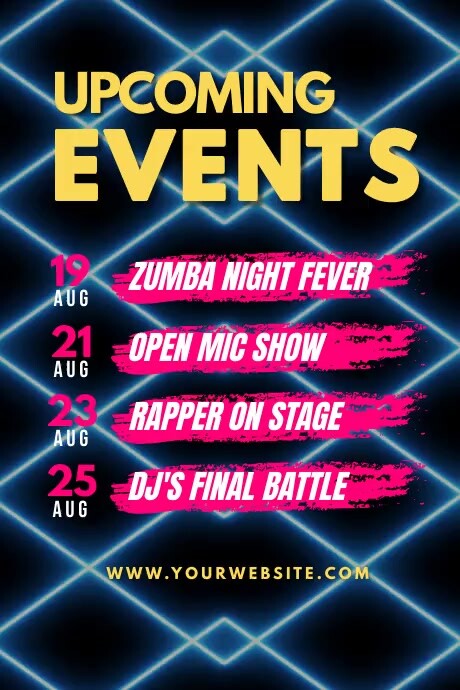 Berbasis Daftar Upcoming Event Poster Template | PosterMyWall