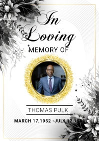 Bereavement Card A1 template