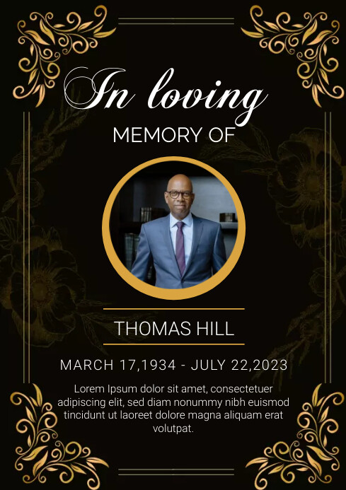 BEREAVEMENT CARDS Template PosterMyWall