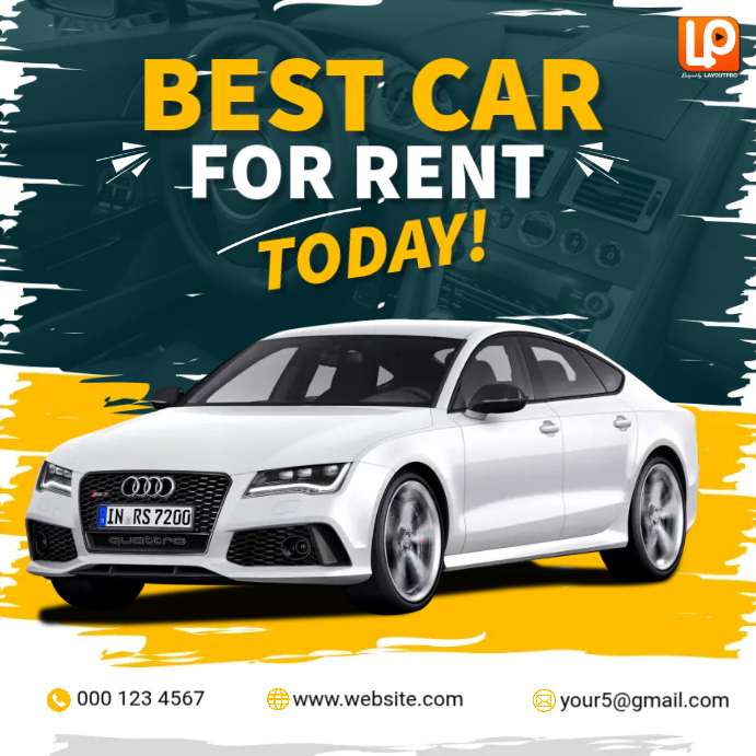 Garage Rent Advert Best Car For Rent Ads Template | PosterMyWall