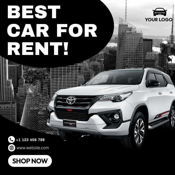 Best Car For Rent Template | PosterMyWall