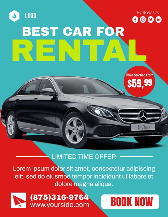 Best Car For Rental Template | PosterMyWall