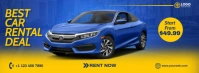 Best Car Rental Deal Facebook Omslag Foto template