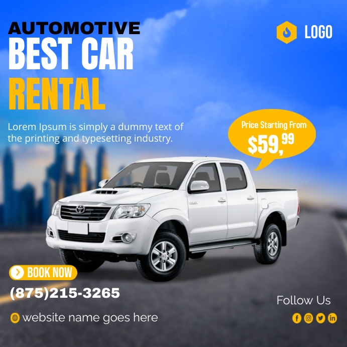 Best Car Rental Template | PosterMyWall