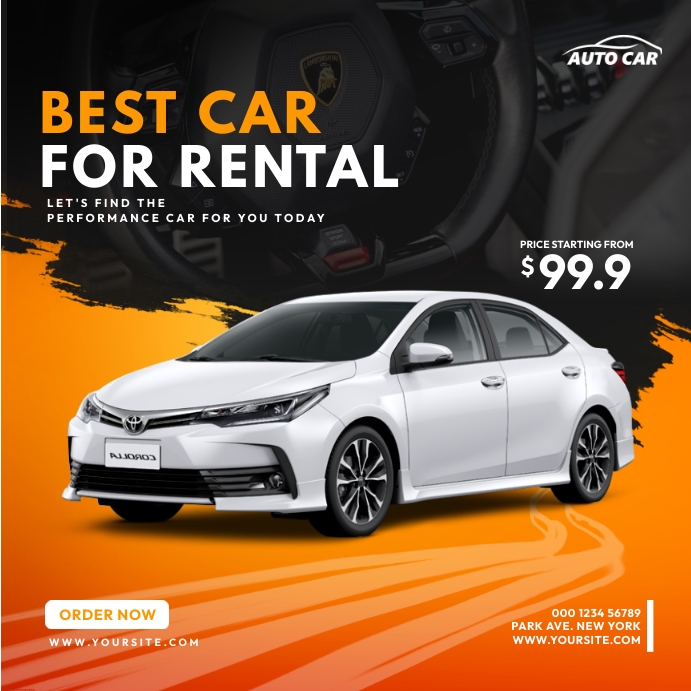 Car Rent Designs Best Car Rental Template | PosterMyWall