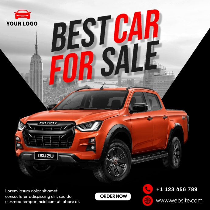 Best Car Sale Publicação no Instagram template