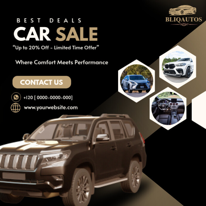 Plantilla de Best Car Sale Flyer | Luxury Auto Deals Template ...