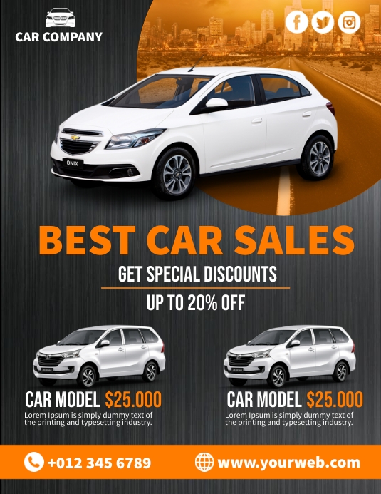 Best Car Sales Pamflet (VSA Brief) template