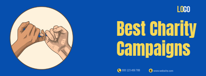 Best charity campaigns Facebook-omslagfoto template