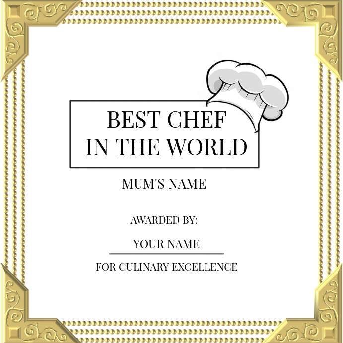 Chef Certificate Template