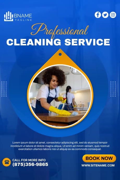 Best Cleaning Service Banner 4' × 6' template