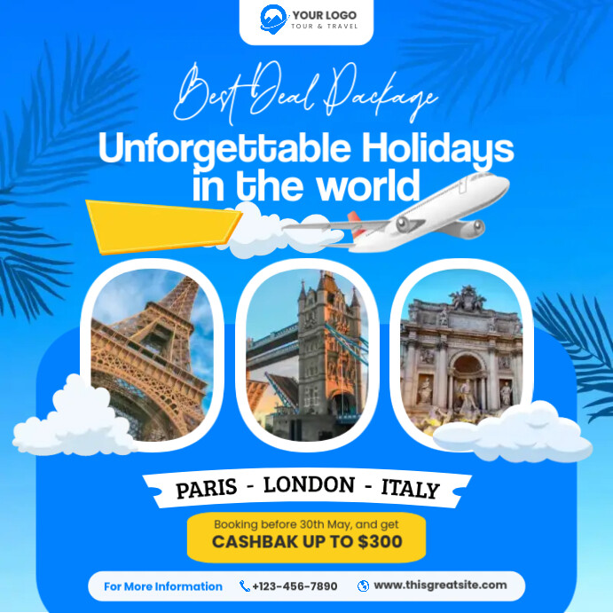 Best Deal Package Travel and Tour Template | PosterMyWall