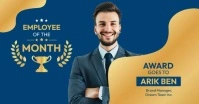 Best Employee Award, Employee Of The Month Facebook Shared Image template