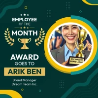 Best Employee Award, Employee Of The Month 方形(1:1) template