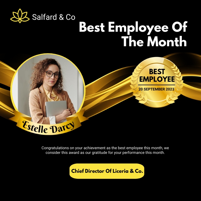Best Employee Template | PosterMyWall