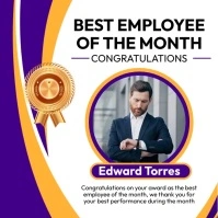 Best Employee of the Month Publicação no Instagram template