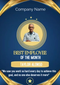 Best Employee of the month A3 template