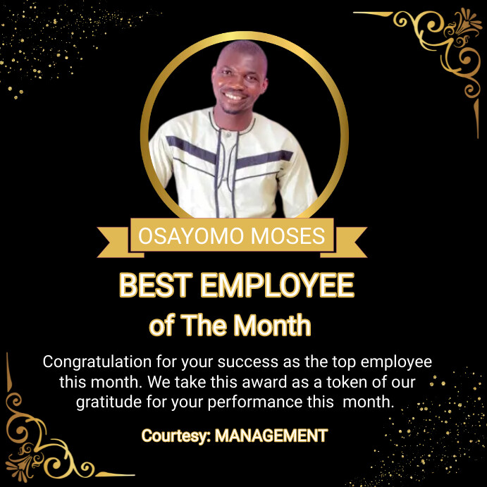 Best Employee of the Month Instagram-bericht template