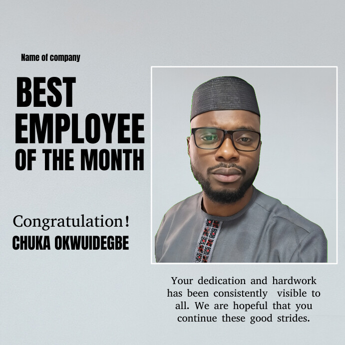 Copy of Best Employee of the month Templates | PosterMyWall