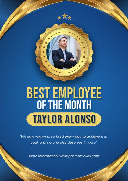 Excellent Employee Script best employee template | PosterMyWall