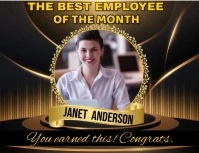 Best employees of the month Flyer (US Letter) template