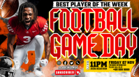 Best Football Player Game Day YouTube Thumbnail template