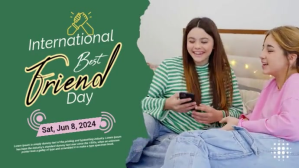 Turquoise Best Friends Day Twitch-overlejring Template