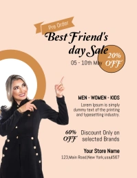 best friends day flyer template