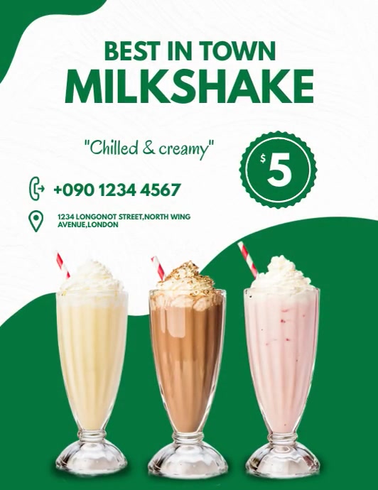 BEST MILKSHAKE FLYER Template | PosterMyWall