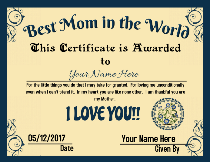 Best Mom in the World Volantino (US Letter) template