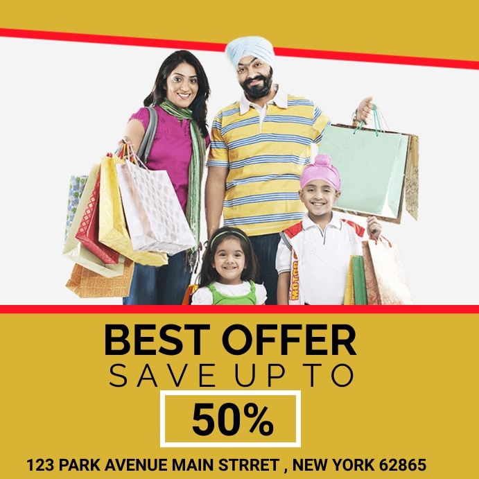 Best offer clothing only template Instagram Post