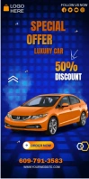 Best offer Luxury Car Roll Up Banner 3' × 6' template