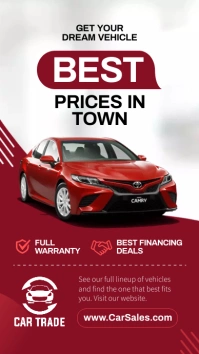 Best price in town car dealership Instagram S template