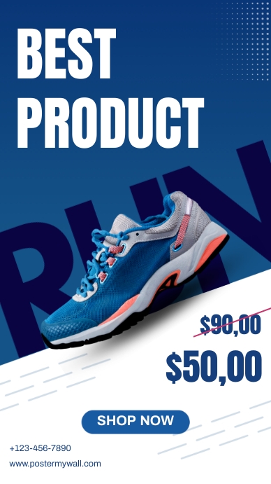 Best Product Shoes Your Story Blue And White Umbukiso Wedijithali (9:16) template