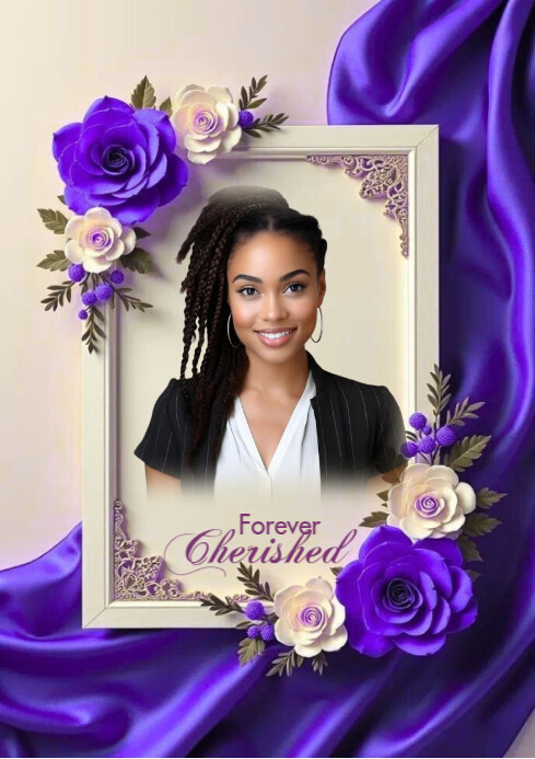 Plantilla de Best Purple Floral Portrait design | PosterMyWall