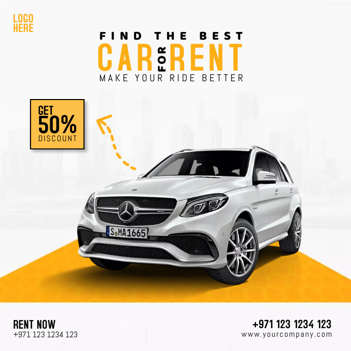 Best Rent a Car Post Template | PosterMyWall