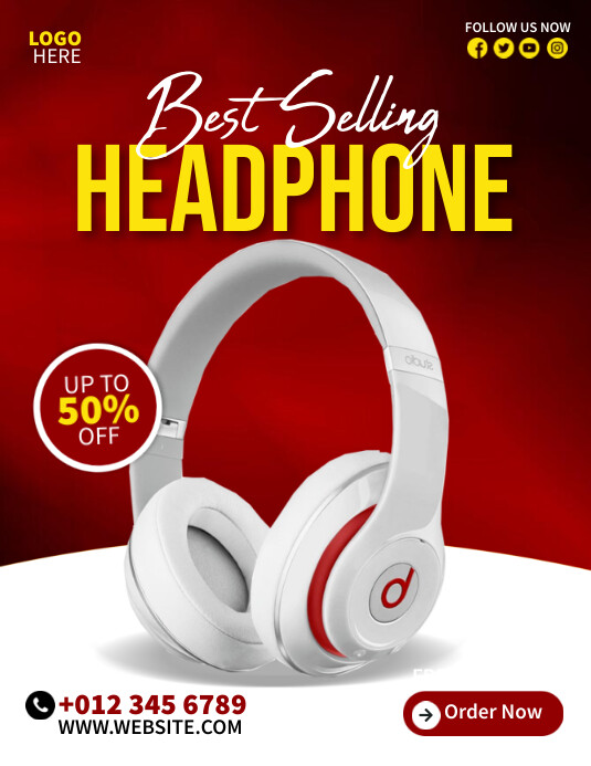 Best Selling Headphone Template | PosterMyWall